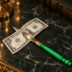 Couteau &agrave; Travers le Billet