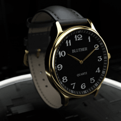 Infinity Watch V.3 - cadran noir et or (version stylo)