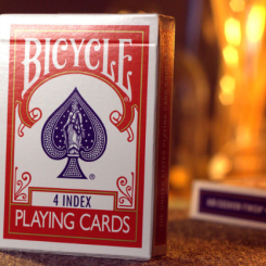 Jeu de cartes Bicycle 4 Index Rouge