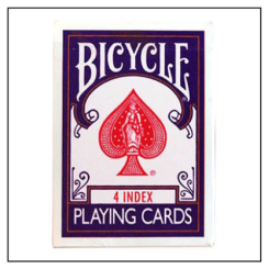 Jeu de cartes Bicycle 4 Index Bleu