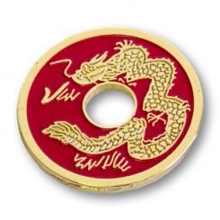 Pièce chinoise Dragon rouge $1/2