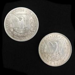 Pièce double face Morgan (pile)