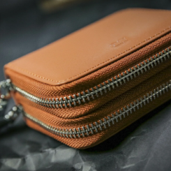 Porte-cartes accordéon (marron)