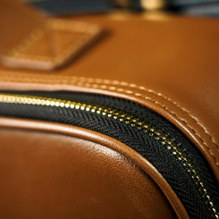 Close-up Bag Luxury Cuir véritable (Marron)