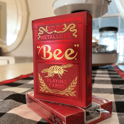 Jeu de cartes Bee Red Metal Luxe